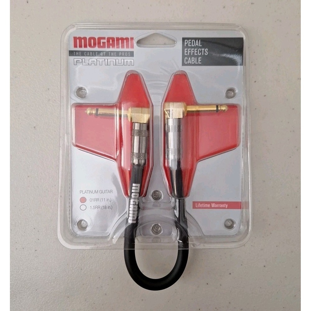 Mogami Platinum Guitar 01RR (11 in) Right Angle to Right Angle UPC 801813134230